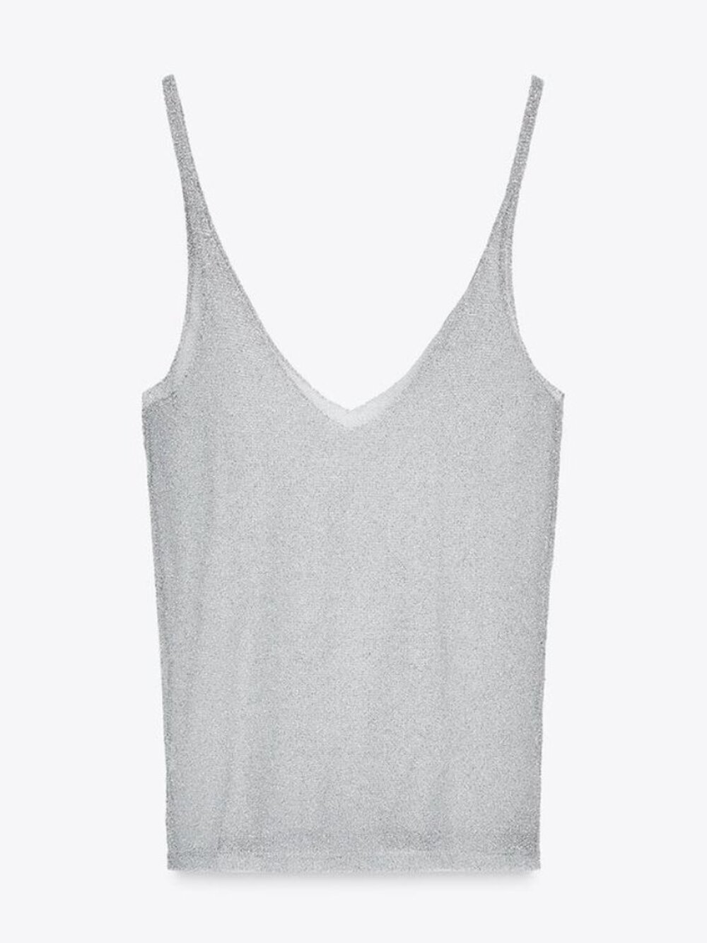 Zara Metallic Shimmer Strappy Top in Silver NWT - Picture 5 of 5